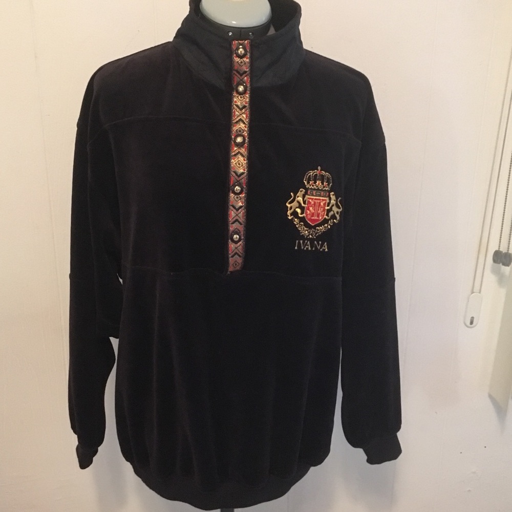 Vintage Black velvet IVANA sweater